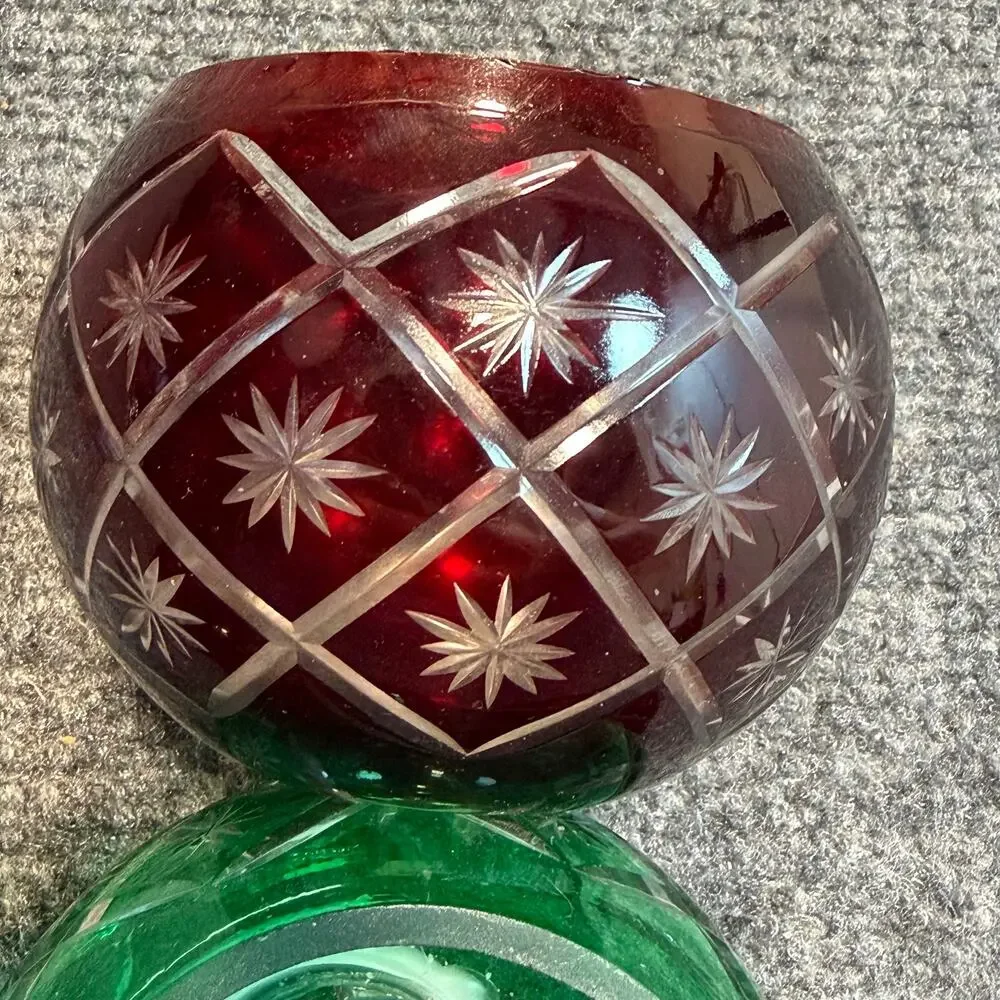 Vintage cranberry cut